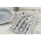 Bestik bestik i sort stål moderne design 24 stk - Calamo Viadurini