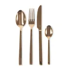 Komplet bestiksæt i sort stål eller kobber Design 24 dele - Fayette Viadurini