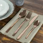 Komplet bestiksæt i sort stål eller kobber Design 24 dele - Fayette Viadurini