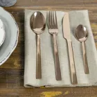 Komplet bestiksæt i sort stål eller kobber Design 24 dele - Fayette Viadurini