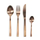 Komplet bestiksæt i sort stål eller kobber Design 24 dele - Fayette Viadurini