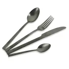Komplet bestiksæt i sort stål eller kobber Design 24 dele - Fayette Viadurini