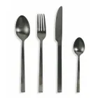 Komplet bestiksæt i sort stål eller kobber Design 24 dele - Fayette Viadurini