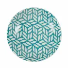 Komplet bordservering i farvet porcelæn 18 stykker - Indonesien Viadurini