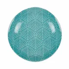 Komplet bordservering i farvet porcelæn 18 stykker - Indonesien Viadurini