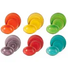 Service med farvede plader 18 stykker i moderne stentøj - Abruzzo Viadurini