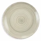 Service med farvede plader 18 stykker i moderne stentøj - Abruzzo Viadurini