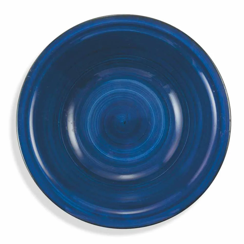 Service med farvede plader 18 stykker i moderne stentøj - Abruzzo Viadurini