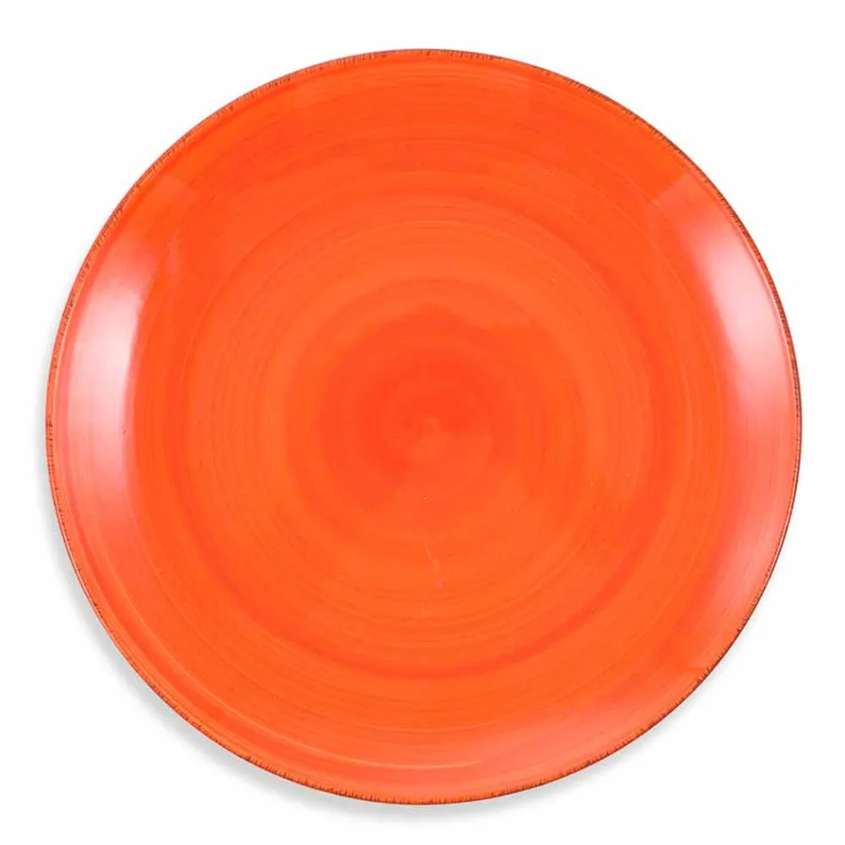 Service med farvede plader 18 stykker i moderne stentøj - Abruzzo Viadurini