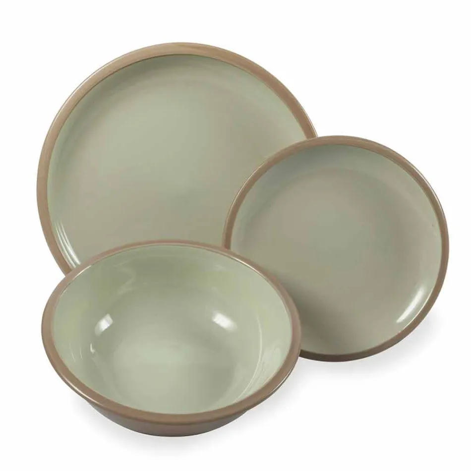 Madlavningssæt Farvede plader Fuld 18 Stykker Design - Osteria Viadurini