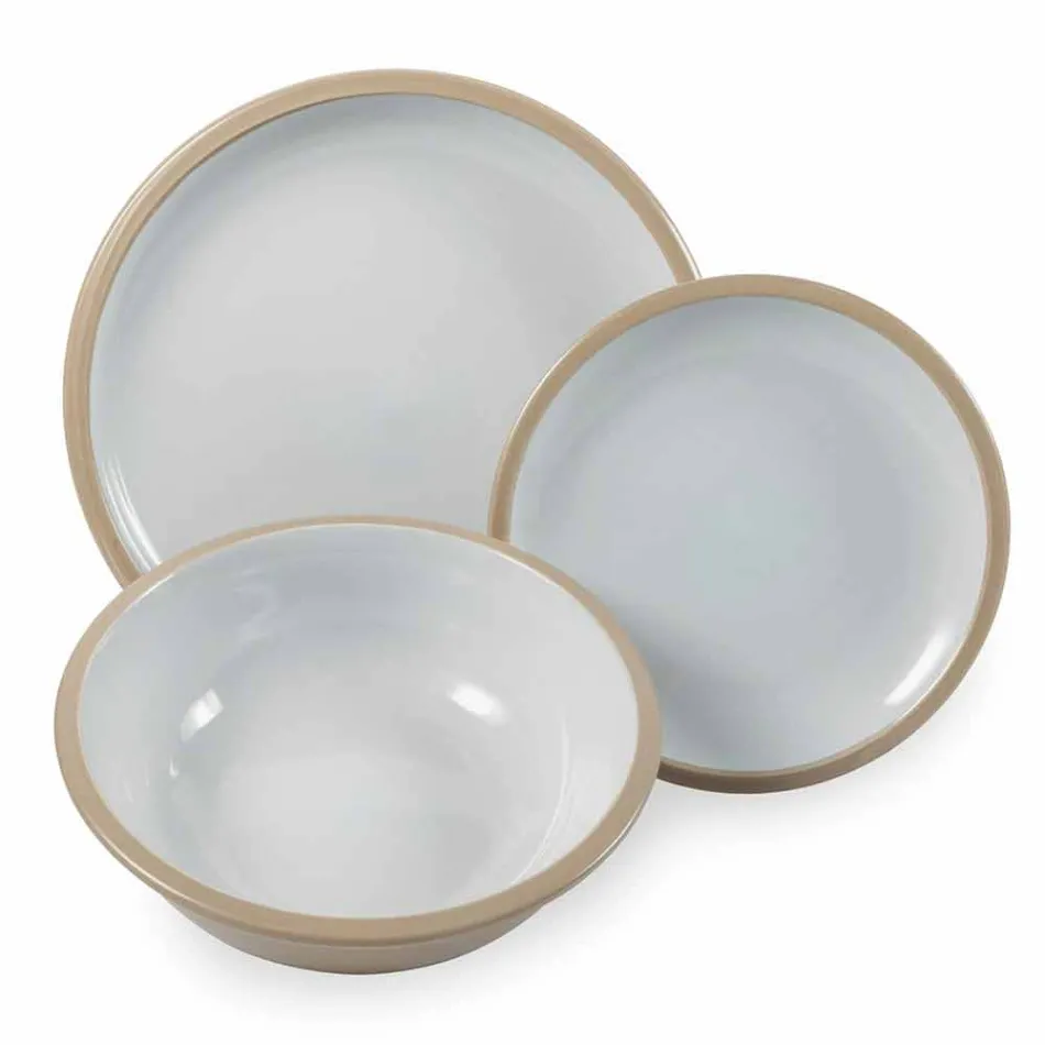 Madlavningssæt Farvede plader Fuld 18 Stykker Design - Osteria Viadurini