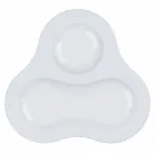 Komplet te sæt moderne design i hvid porcelæn 14 stykker - teleskop Viadurini