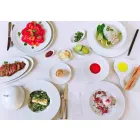 Komplet te sæt moderne design i hvid porcelæn 14 stykker - teleskop Viadurini