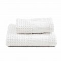 Badeværelse sæt håndklæder i bomulds honningkage og farvet linned - Turis