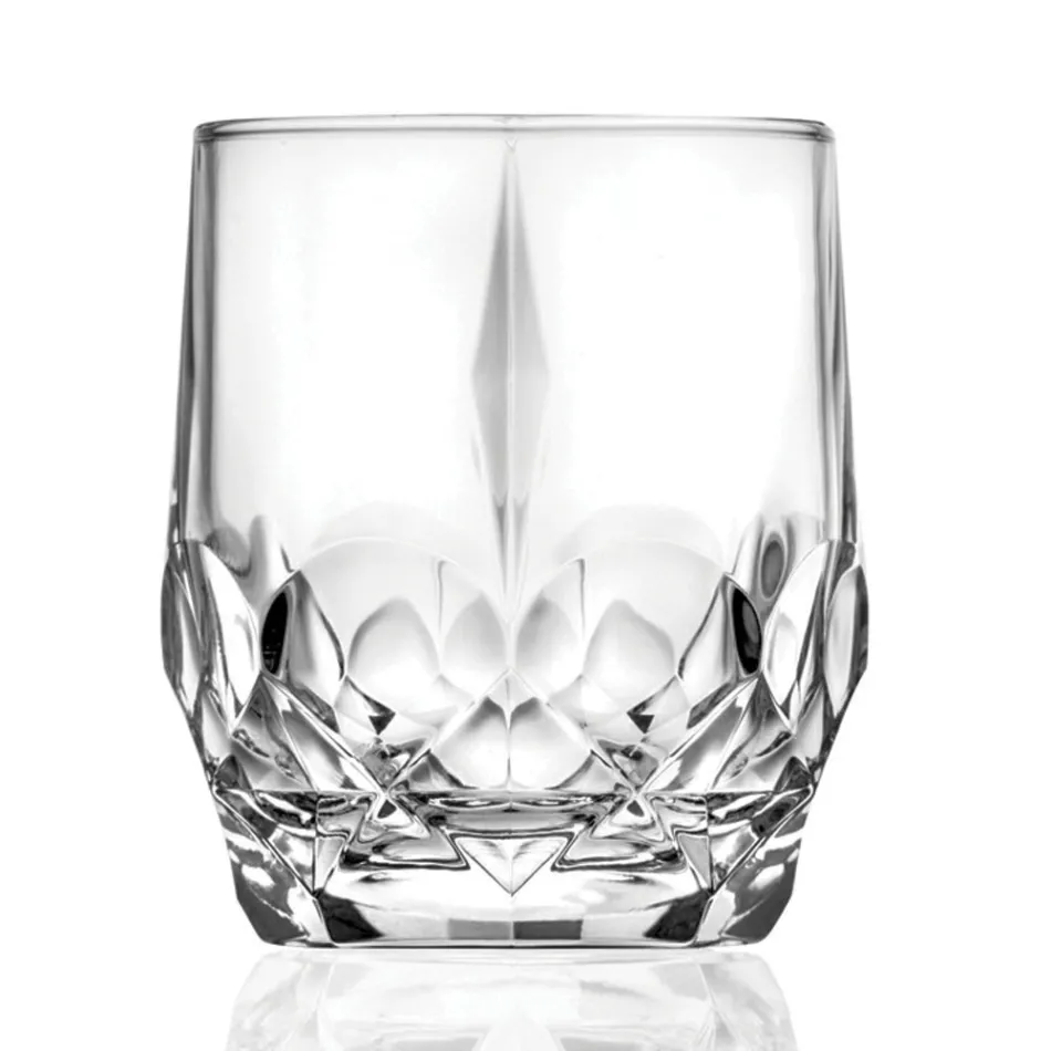 12 dele Ecological Crystal Whisky Glasses Service - Bromeo Viadurini