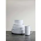 Hvid moderne design porcelæn middag plade sæt 24 stykker - Arctic Viadurini