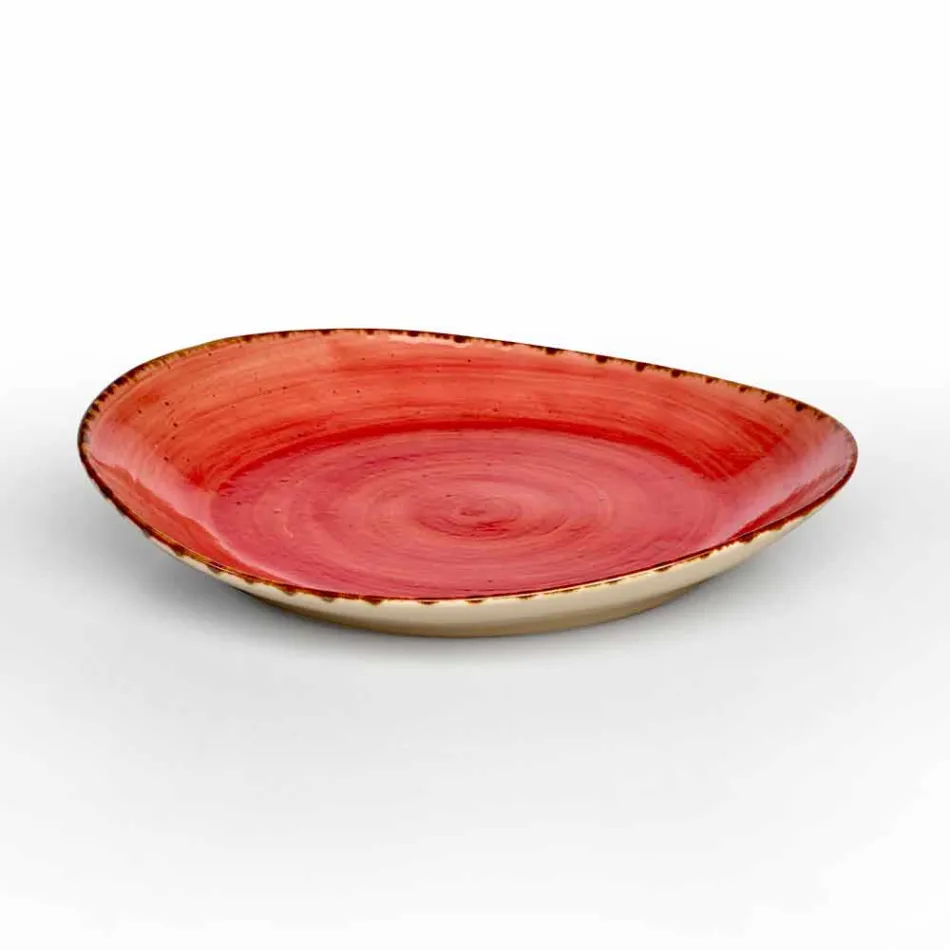 Sæt med 16 moderne designretter i elegant farvet stentøj - Simba Viadurini