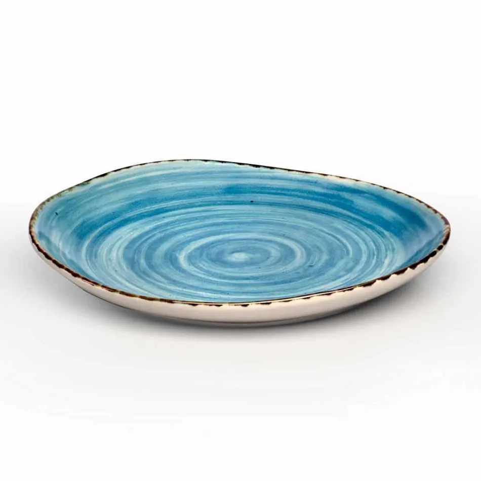 Sæt med 16 moderne designretter i elegant farvet stentøj - Simba Viadurini