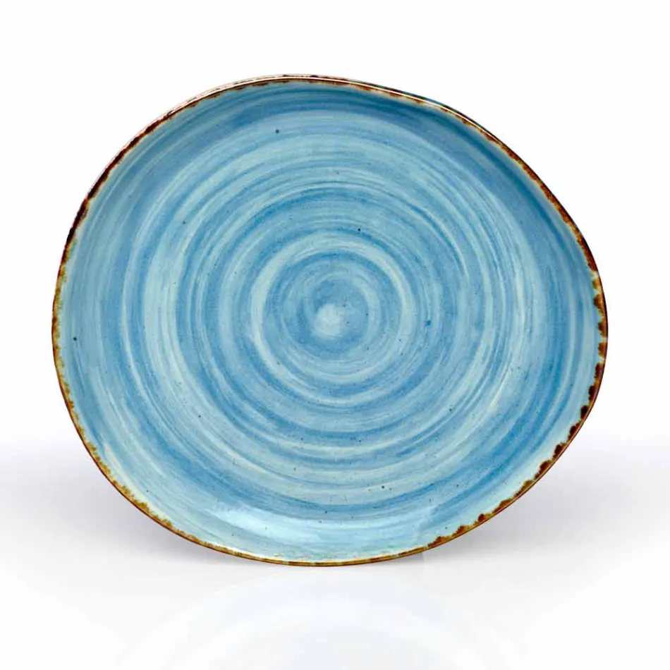 Sæt med 16 moderne designretter i elegant farvet stentøj - Simba Viadurini