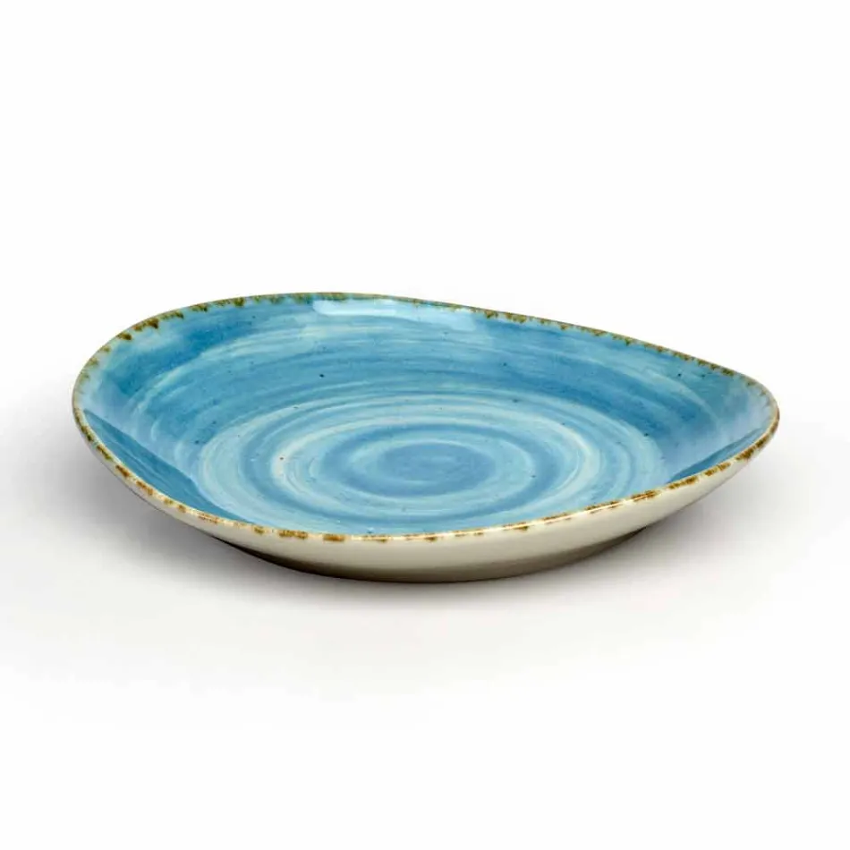 Sæt med 16 moderne designretter i elegant farvet stentøj - Simba Viadurini