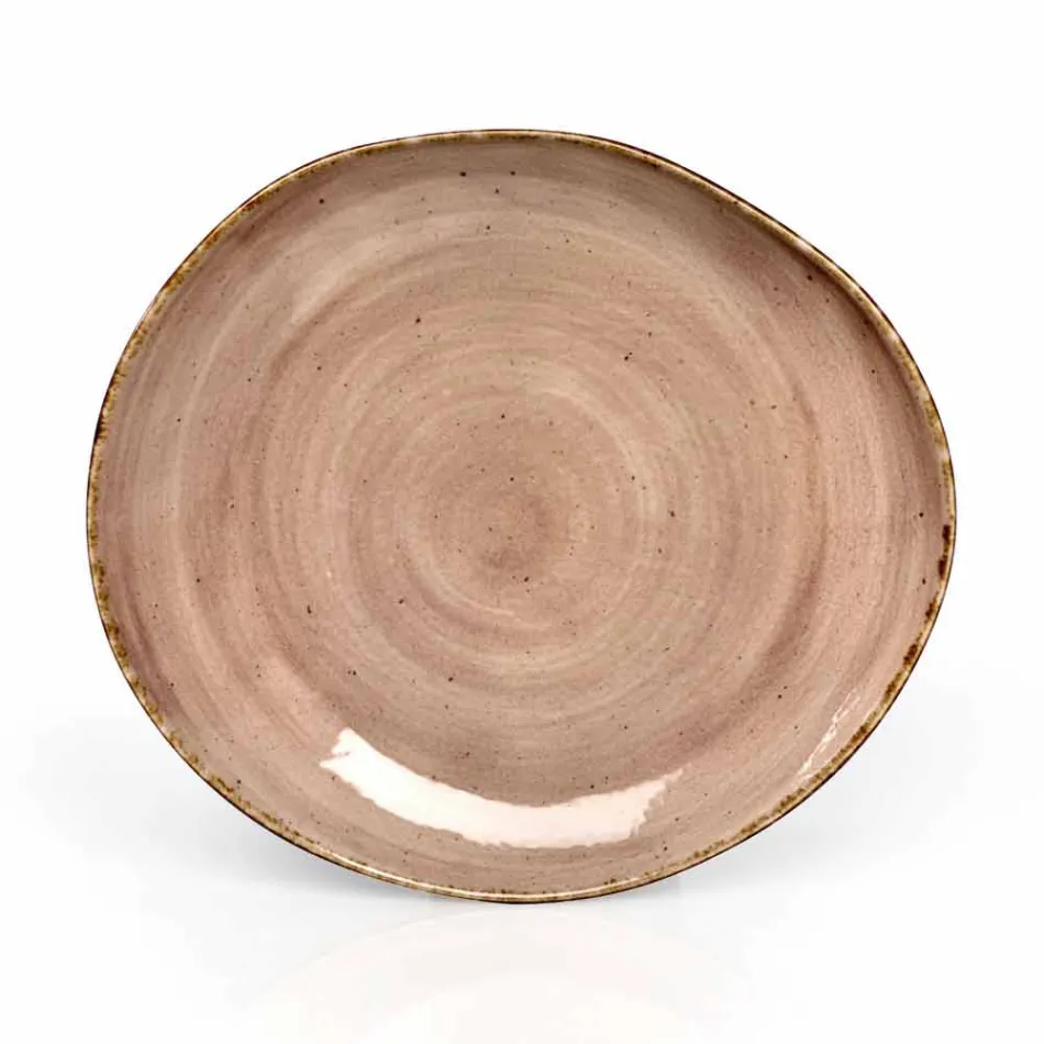 Sæt med 20 moderne farvede plader Elegant design stentøj - Simba Viadurini