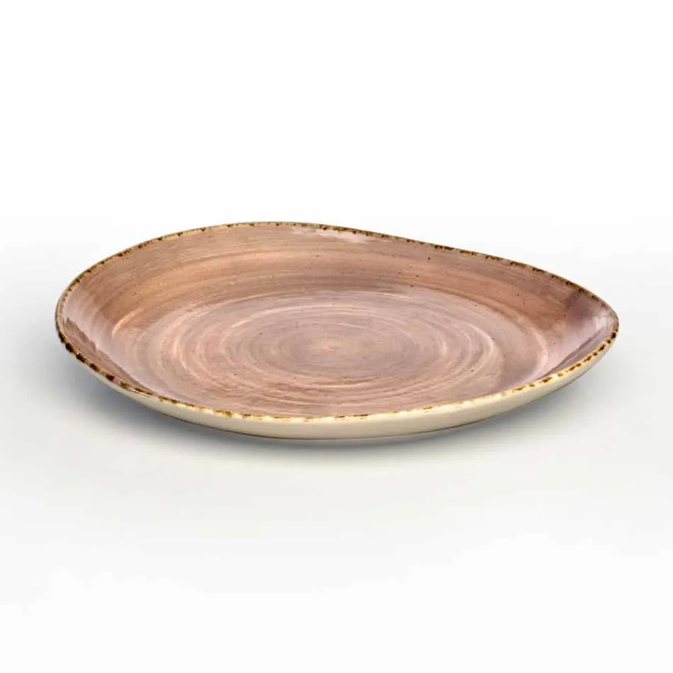 Sæt med 20 moderne farvede plader Elegant design stentøj - Simba Viadurini