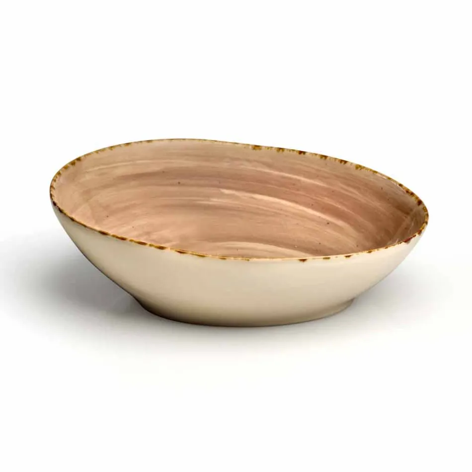 Sæt med 20 moderne farvede plader Elegant design stentøj - Simba Viadurini