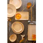 Sæt med 20 moderne farvede plader Elegant design stentøj - Simba Viadurini