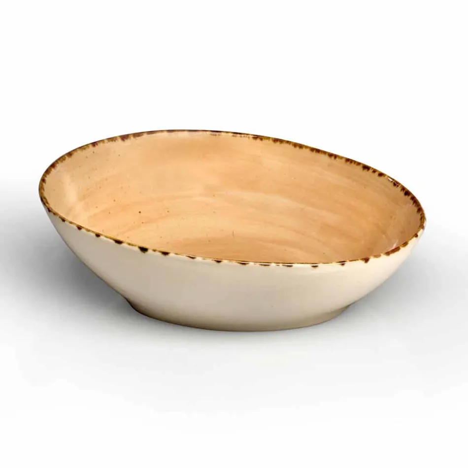 Sæt med 20 moderne farvede plader Elegant design stentøj - Simba Viadurini