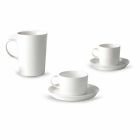 Kaffe-, te- og morgenmadsservices 30 stykker i hvidt porcelæn - Egle Viadurini