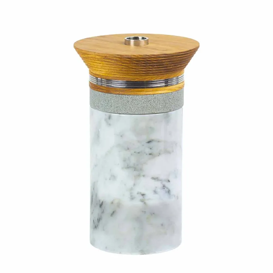 Cocktail service aperitif tilbehør i marmor, træ, stål - Norman Viadurini