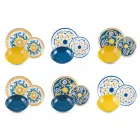 Servicefarvede og moderne retter Bordservice Komplet sæt 18 stk. - Cefalu Viadurini