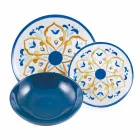 Servicefarvede og moderne retter Bordservice Komplet sæt 18 stk. - Cefalu Viadurini