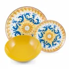 Servicefarvede og moderne retter Bordservice Komplet sæt 18 stk. - Cefalu Viadurini