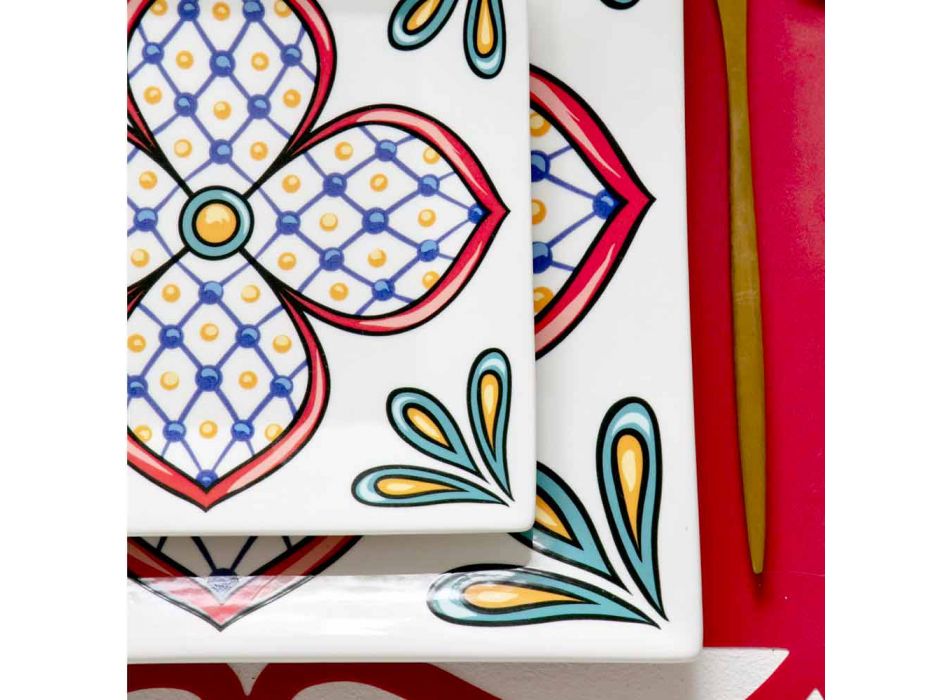 18 stykke moderne Gres og porcelænsfarvede pladeservice - Iglesias