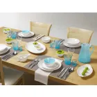 Serveringsret 3 dele moderne design i hvidt porcelæn - Malaga Viadurini