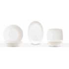 Serveringsret 3 dele moderne design i hvidt porcelæn - Malaga Viadurini
