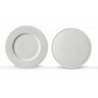 Gourmetdesign serveringsretter i hvid porcelæn 2 stykker - Flavia Viadurini