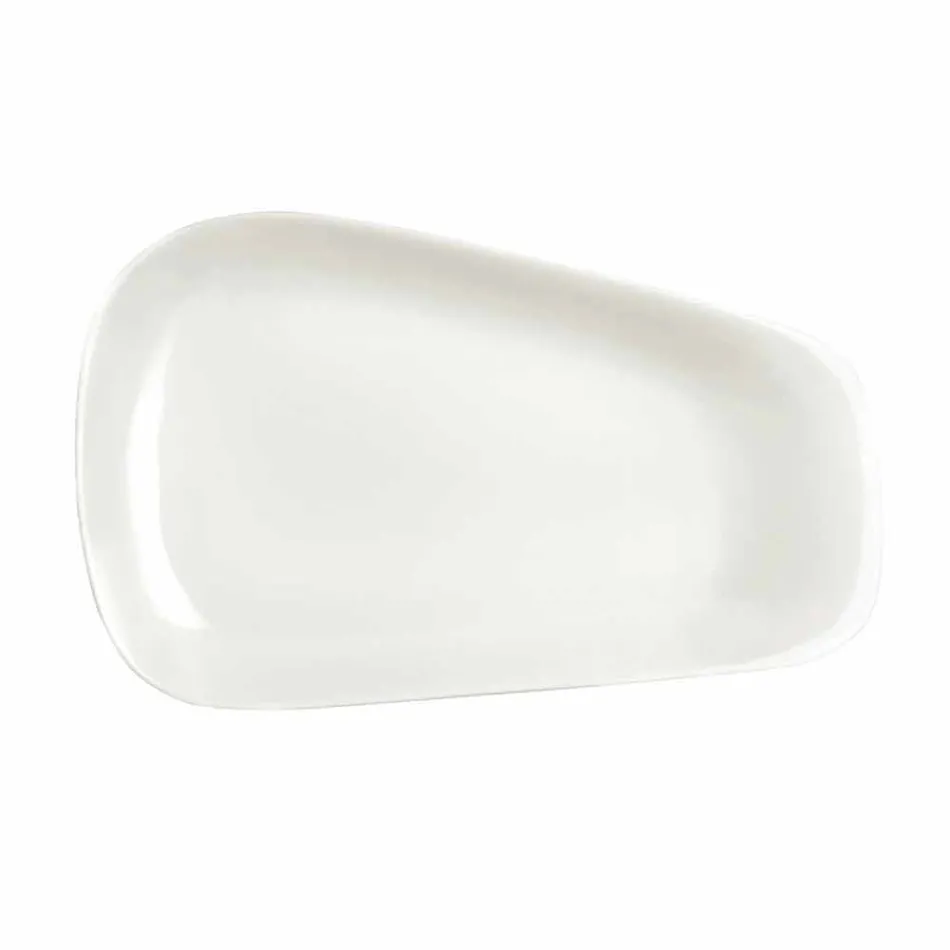 Hvid porcelænsmiddag eller serveringsret - Nalah Viadurini