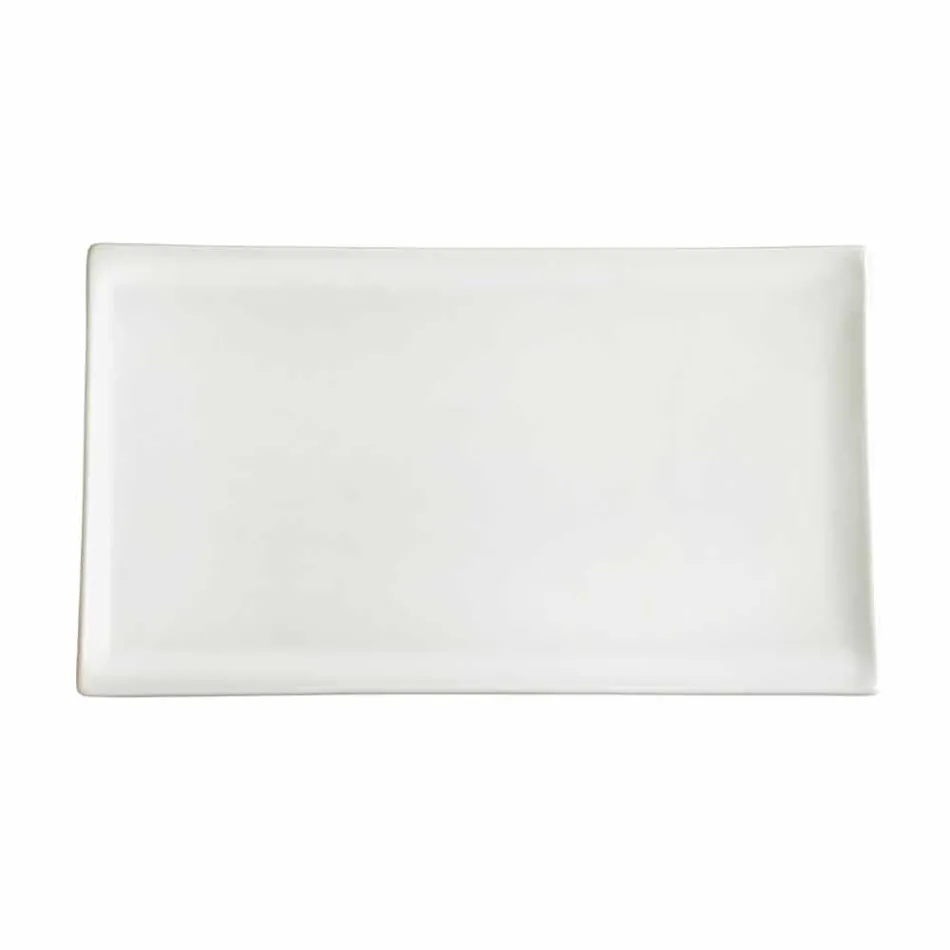 Hvid porcelænsmiddag eller serveringsret - Nalah Viadurini