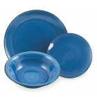 Spiseservice i hårde dolomitblå nuancer 18 stykker - Abruzzo Viadurini