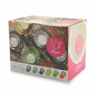 Service til etniske retter i porcelæn og farvet og moderne stentøj 18 stykker - Fez Viadurini