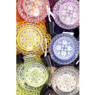 Service til etniske retter i porcelæn og farvet og moderne stentøj 18 stykker - Fez Viadurini