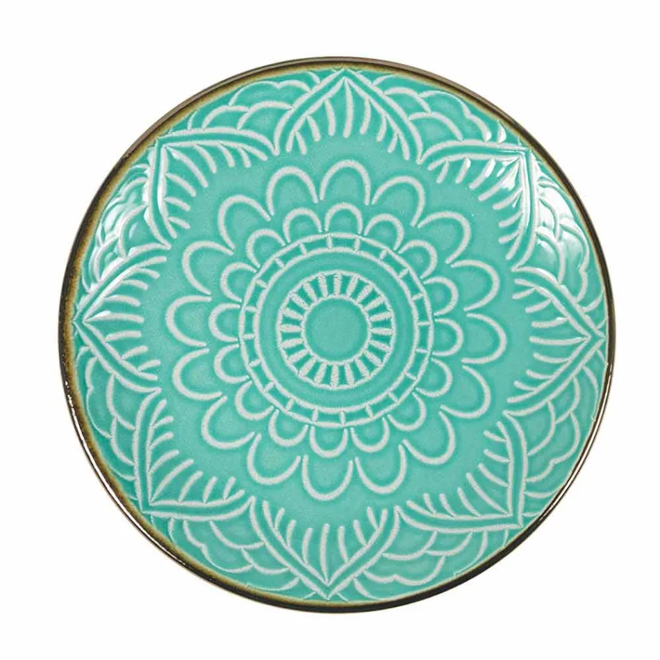 Retter service i hård Dolomitgrå, lyseblå eller blå 18 stykker - arabisk Viadurini