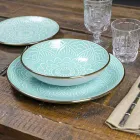 Retter service i hård Dolomitgrå, lyseblå eller blå 18 stykker - arabisk Viadurini