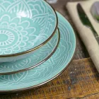 Retter service i hård Dolomitgrå, lyseblå eller blå 18 stykker - arabisk Viadurini