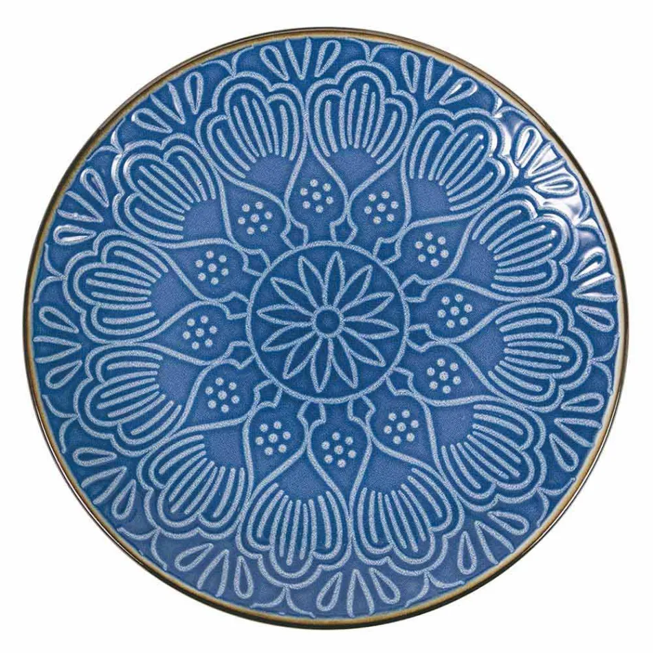 Retter service i hård Dolomitgrå, lyseblå eller blå 18 stykker - arabisk Viadurini