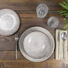 Retter service i hård Dolomitgrå, lyseblå eller blå 18 stykker - arabisk Viadurini