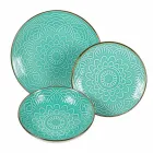 Retter service i hård Dolomitgrå, lyseblå eller blå 18 stykker - arabisk Viadurini