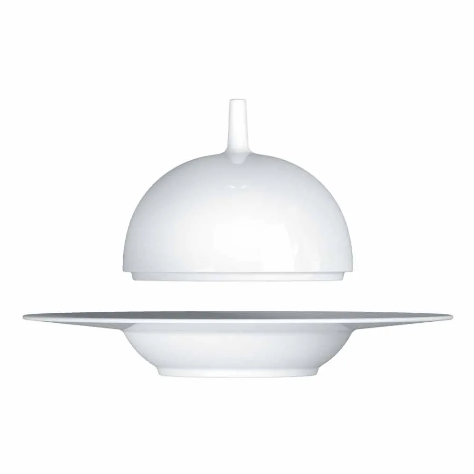 Moderne og elegant middagsmiddagssæt i porcelæn 24 stykker - teleskop Viadurini